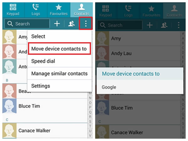 Back Up Contacts to Gmail