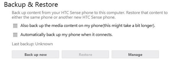 Backup HTC Contacts
