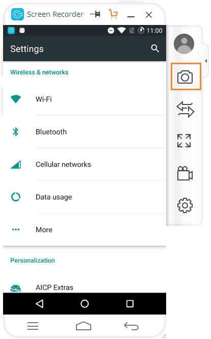 Take Screenshot of Android