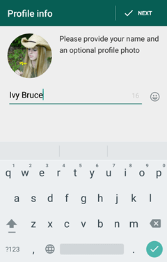 WhatsApp Android Profile Info