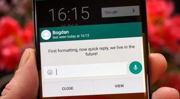 Android N: Quick Reply