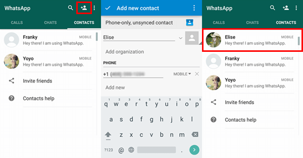 Add New Contact to Android