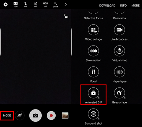 Create GIF on Samsung S7 Edge